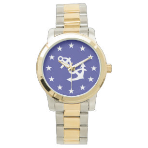 Ditty Bag_White Anchor_Circle of Stars_insignia Armbanduhr