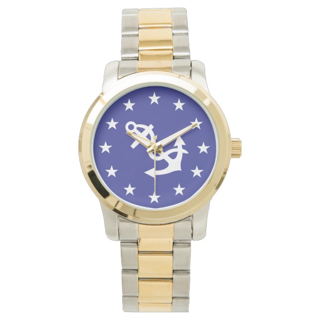 Ditty Bag_White Anchor_Circle of Stars_insignia Armbanduhr (Vorderseite)