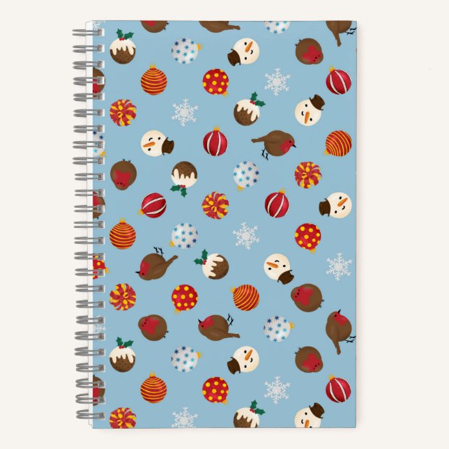 Ditzy Christmas Punkte Notizbuch (Vorderseite)