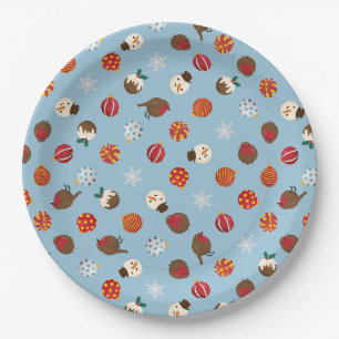 Ditzy Christmas Punkte Pappteller