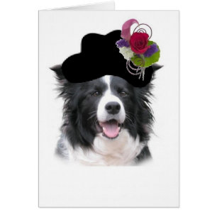 Ditzy Dogs~Border Collie Note Card~Halloween