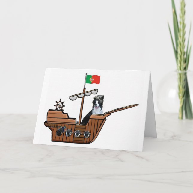 Ditzy Dogs~Original Notecard~Border Collie Karte (Vorderseite)