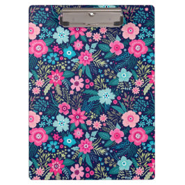 Ditzy Pink Türkis Blume | BLUME Klemmbrett