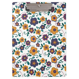 Ditzy Retro Daisy aus den 70er Jahren in Jewel Ton Klemmbrett