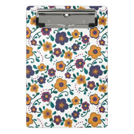 Ditzy Retro Daisy aus den 70er Jahren in Jewel Ton Mini Klemmbrett