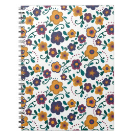 Ditzy Retro Daisy aus den 70er Jahren in Jewel Ton Notizblock