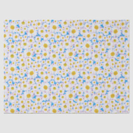 Ditzy weiße Gänseblümchen auf Seidenpapier