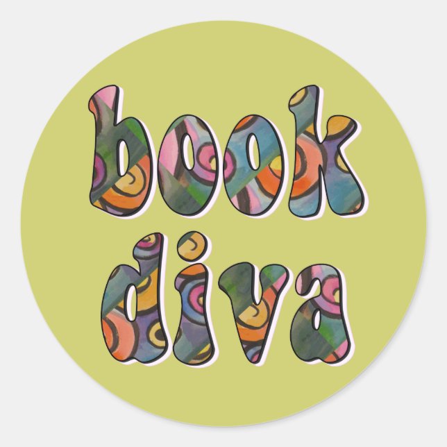 Diva 2 runder aufkleber (Vorderseite)