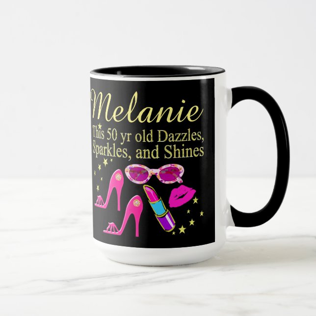 DIVA 50E ANNIVERSAIRE MUG PERSONNALISÉ (Droite)