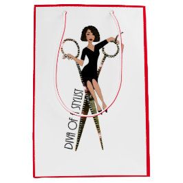 "Diva a Stylist" Mittlere Geschenktasche Mittlere Geschenktüte