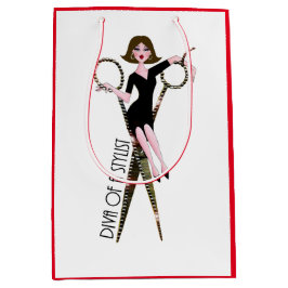 "Diva a Stylist" Mittlere Geschenktasche Mittlere Geschenktüte