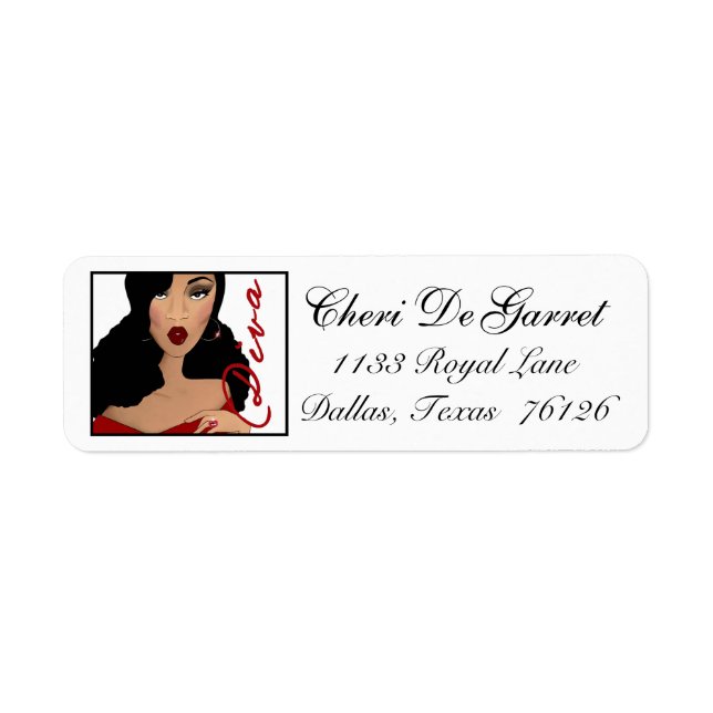 Diva Address Labels (Vorne)
