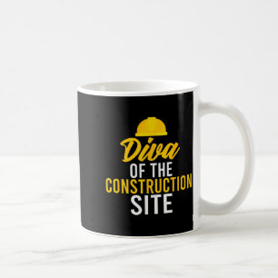 Diva auf der Baustelle Lustiger Bauarbeiter W Kaffeetasse
