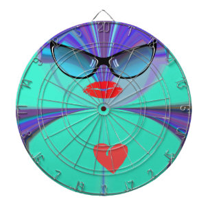 Diva Aura Vibrant Sonnenbrille Roter Herz Designer Dartscheibe
