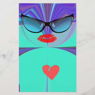 Diva Aura Vibrant Sonnenbrille Rotes Herz Designer