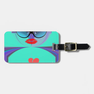 Diva Aura Vibrant Sonnenbrille Rotes Herz Designer Gepäckanhänger