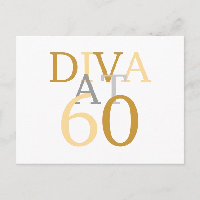 Diva bei 60 postkarte (Vorderseite)