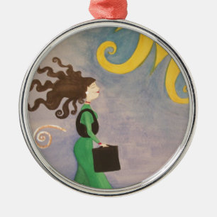 Diva-berufstätige Frau Ornament Aus Metall