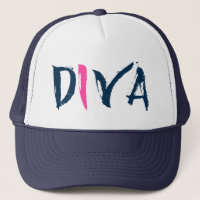 Diva-blauer u. rosa Text-Entwurf