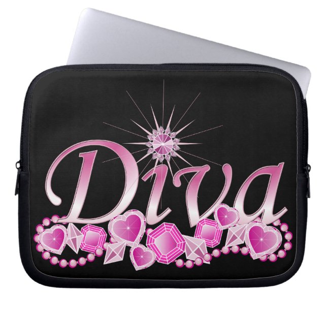 Diva Bling Laptopschutzhülle (Vorderseite)