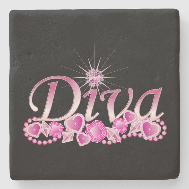 Diva Bling Steinuntersetzer (Vorderseite)