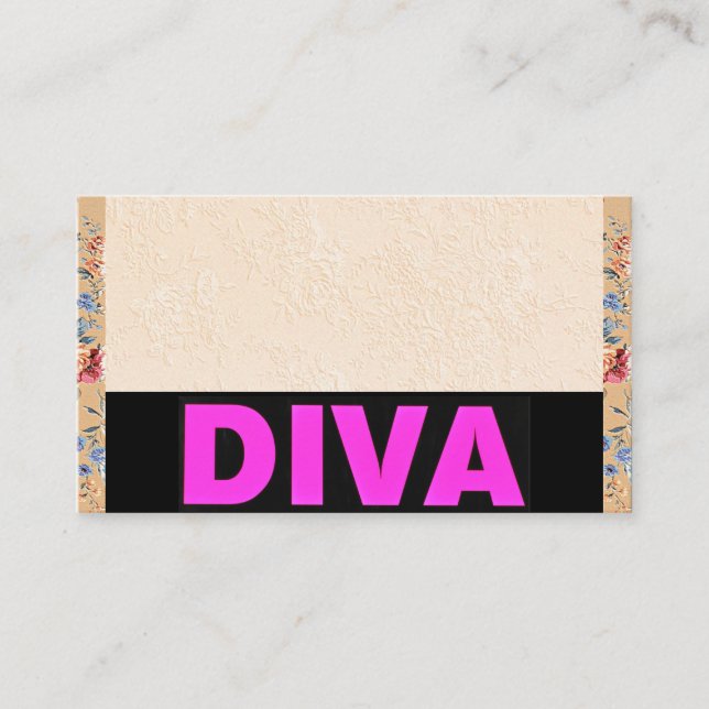 Diva Business Card Visitenkarte (Vorderseite)