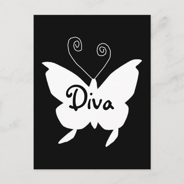 Diva Butterfly I Postkarte (Vorderseite)