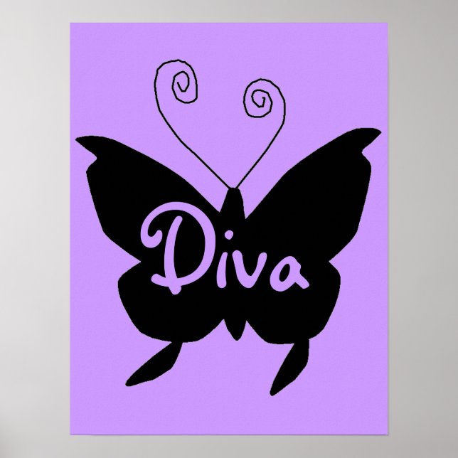 Diva Butterfly Poster (Vorne)