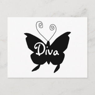 Diva Butterfly Postkarte