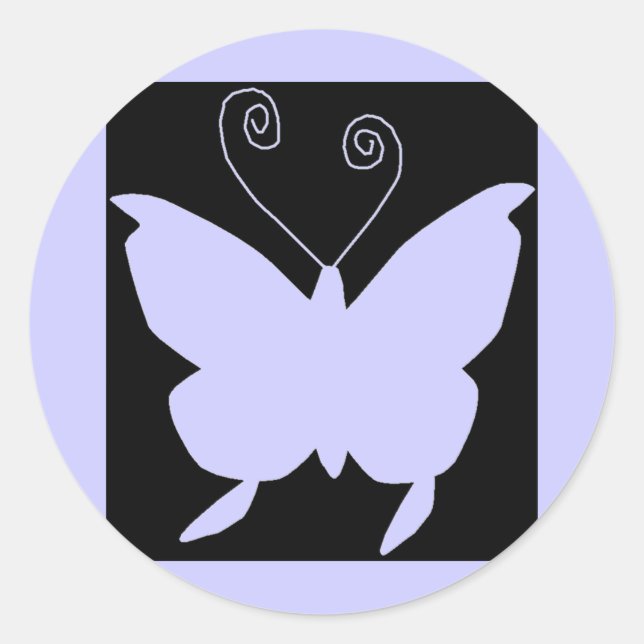 Diva Butterfly Runder Aufkleber (Vorderseite)