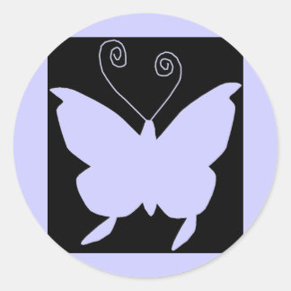 Diva Butterfly Runder Aufkleber