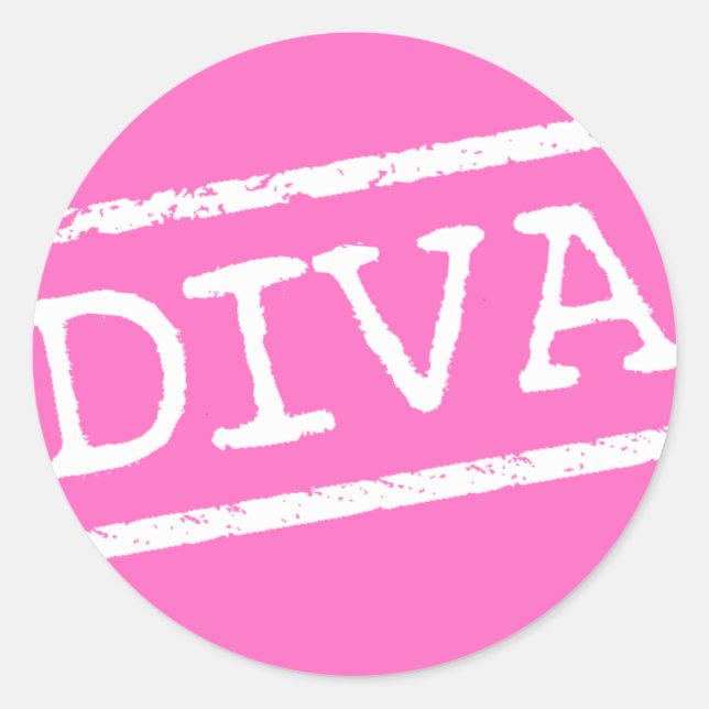 "DIVA" CLASSIC ROUND STICKER (Vorderseite)