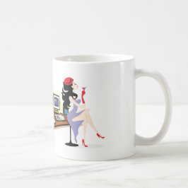 Diva de tasse de café du jour de l'assistant