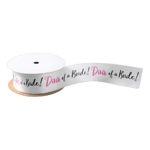 "Diva der Braut!" Satinband