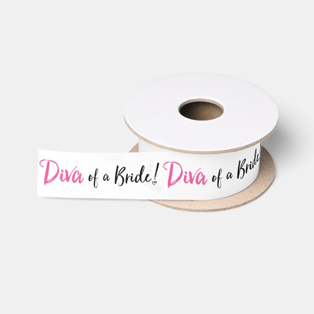 "Diva der Braut!" Satinband (Spule)