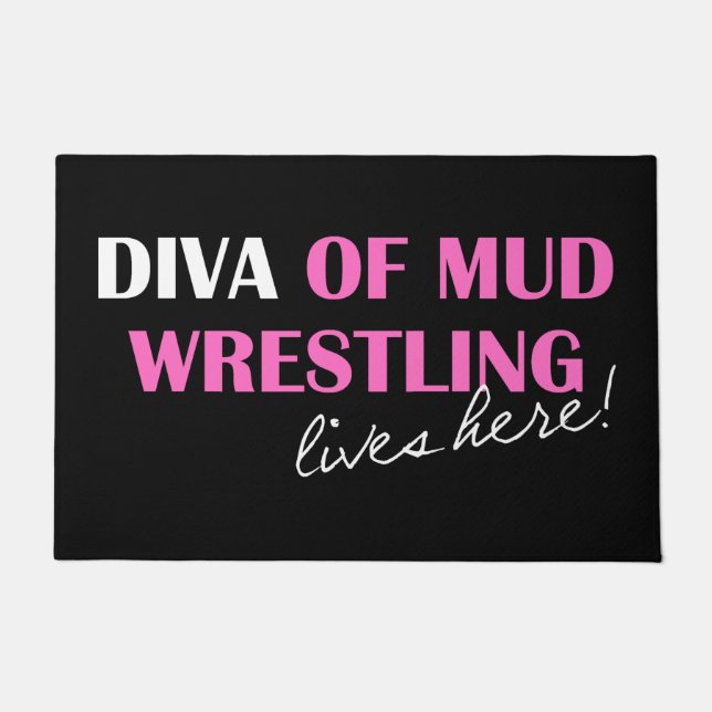 DIVA des Mud-Wrestlings Fußmatte (Vorderseite)