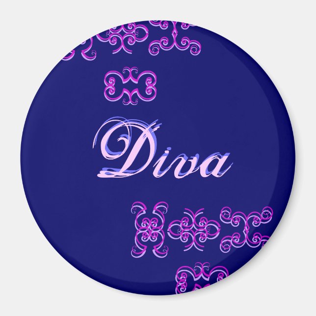 Diva Designer Name I Magnet (Vorne)