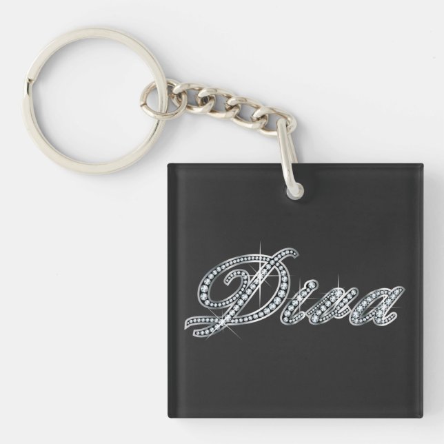 Diva "Diamond Bling" Schlüsselanhänger (Vorderseite)