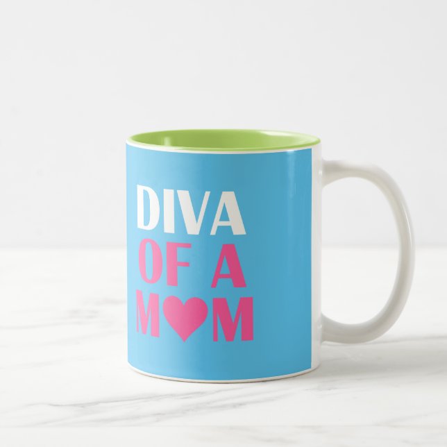 "DIVA EINER MAMA" ZWEIFARBIGE TASSE (Rechts)