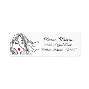 Diva eines Adressetiketts