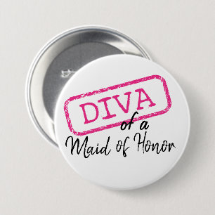 "DIVA" eines Pinback-Buttons der Trauzeugin Button