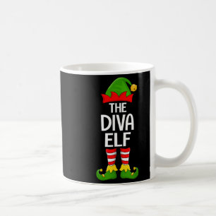 Diva Elf Matching Family Elf Squad Christmas Girls Kaffeetasse
