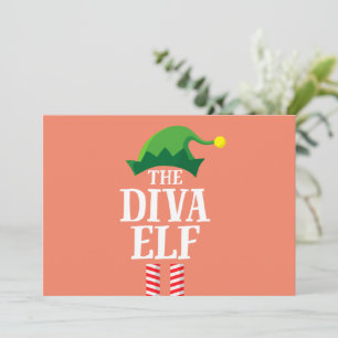 Diva Elf Matching Family Group Weihnachts-Party Einladung