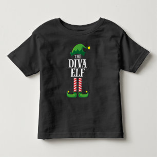 Diva Elf Matching Family Group Weihnachts-Party Kleinkind T-shirt