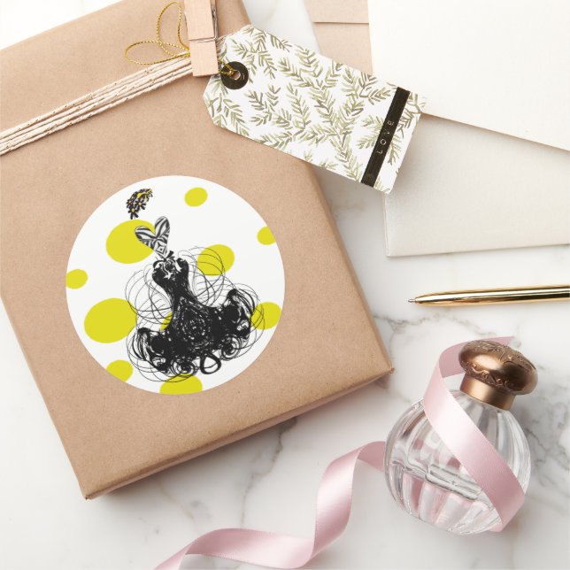 Diva Fashion Sticker - gelb (Schenken)