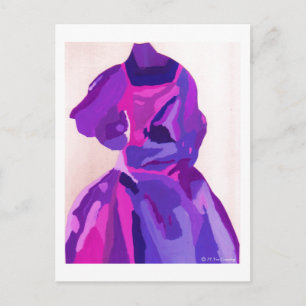 Diva Fashionista in blau Postkarte