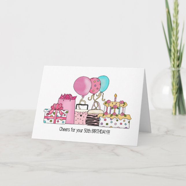 Diva Geburtstag, Beifall für Ihren 50. Geburtstag! Karte (Vorderseite)