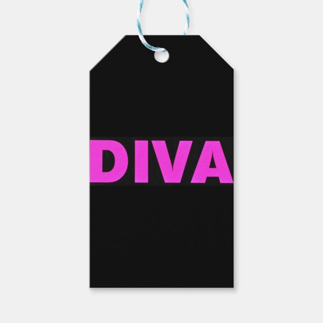 Diva Gift Tag Geschenkanhänger (Vorderseite)