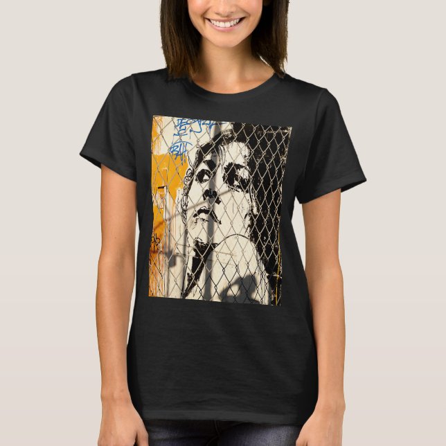 Diva graffiti face feminist T-Shirt (Vorderseite)