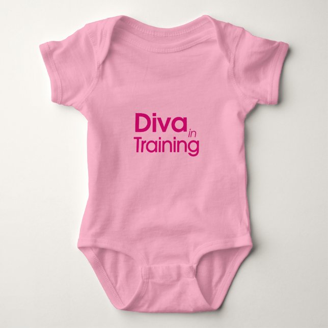 Diva im Training Baby Strampler (Vorderseite)